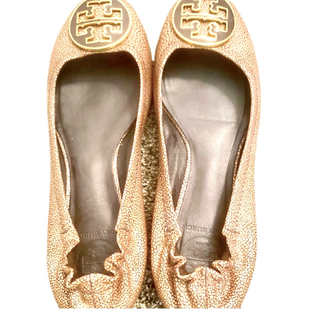 Tory Burch Minnie Travel Leather Ballet Flats